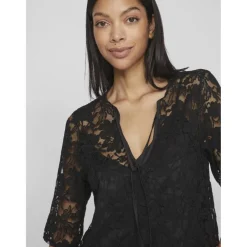 VILA dame kjole VINALINA - Black