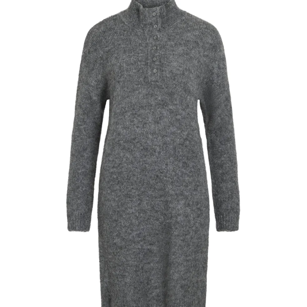VILA dame kjole VINYNNI - Dark grey melange