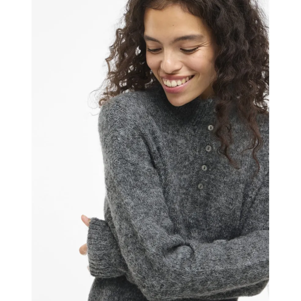 VILA dame kjole VINYNNI - Dark grey melange