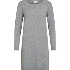 VILA dame kjole VIRIL - Medium grey melange