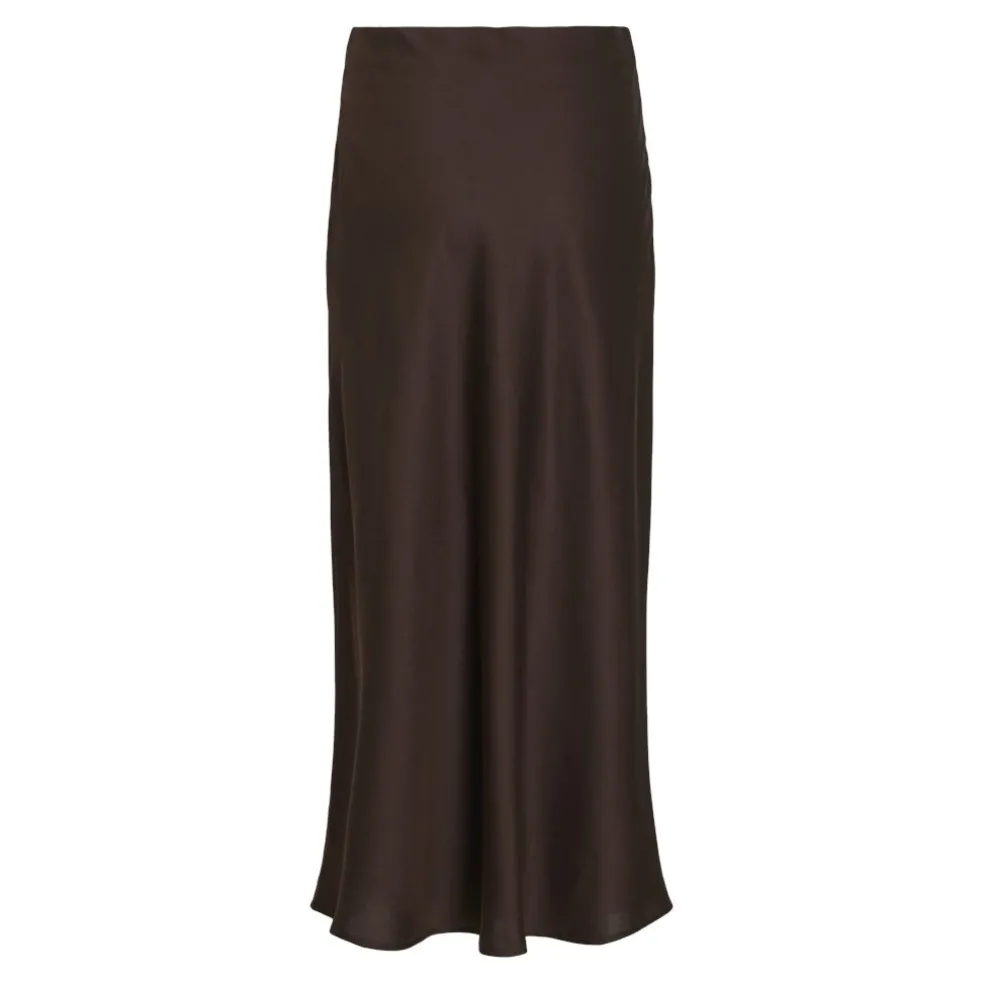 VILA dame nederdel VIELLETTE - Coffee Bean