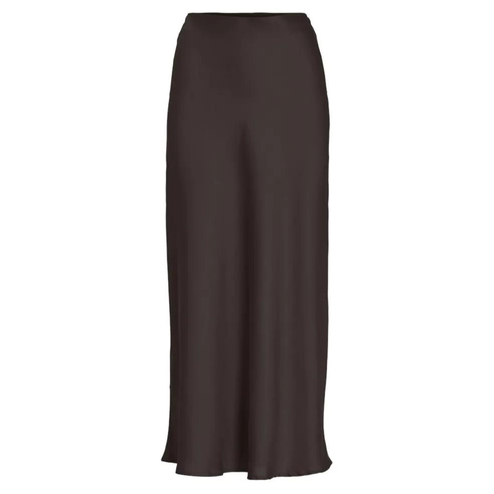 VILA dame nederdel VIELLETTE - Coffee Bean