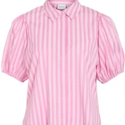 VILA DAME SKJORTE VIASTANA - Sangria Sunset Stripes