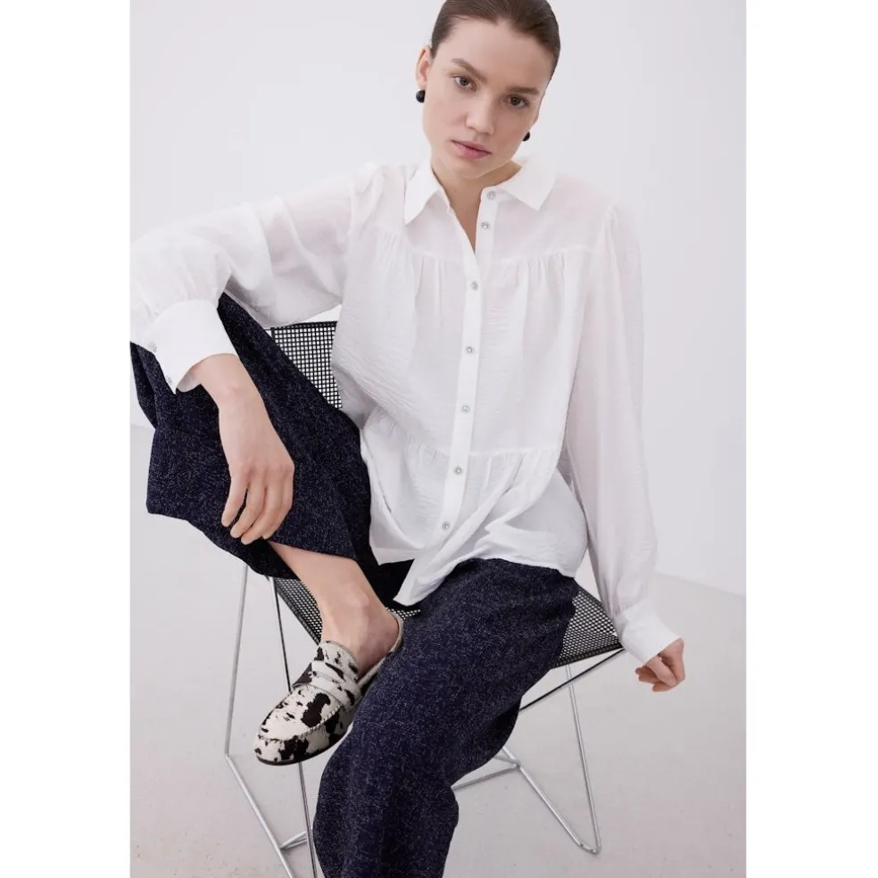 VILA dame skjorte VIKATRIA - Cloud Dancer