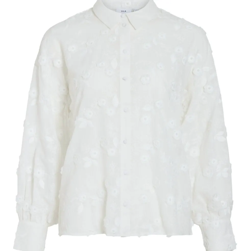 VILA dame skjorte VISIMONE - Snow white