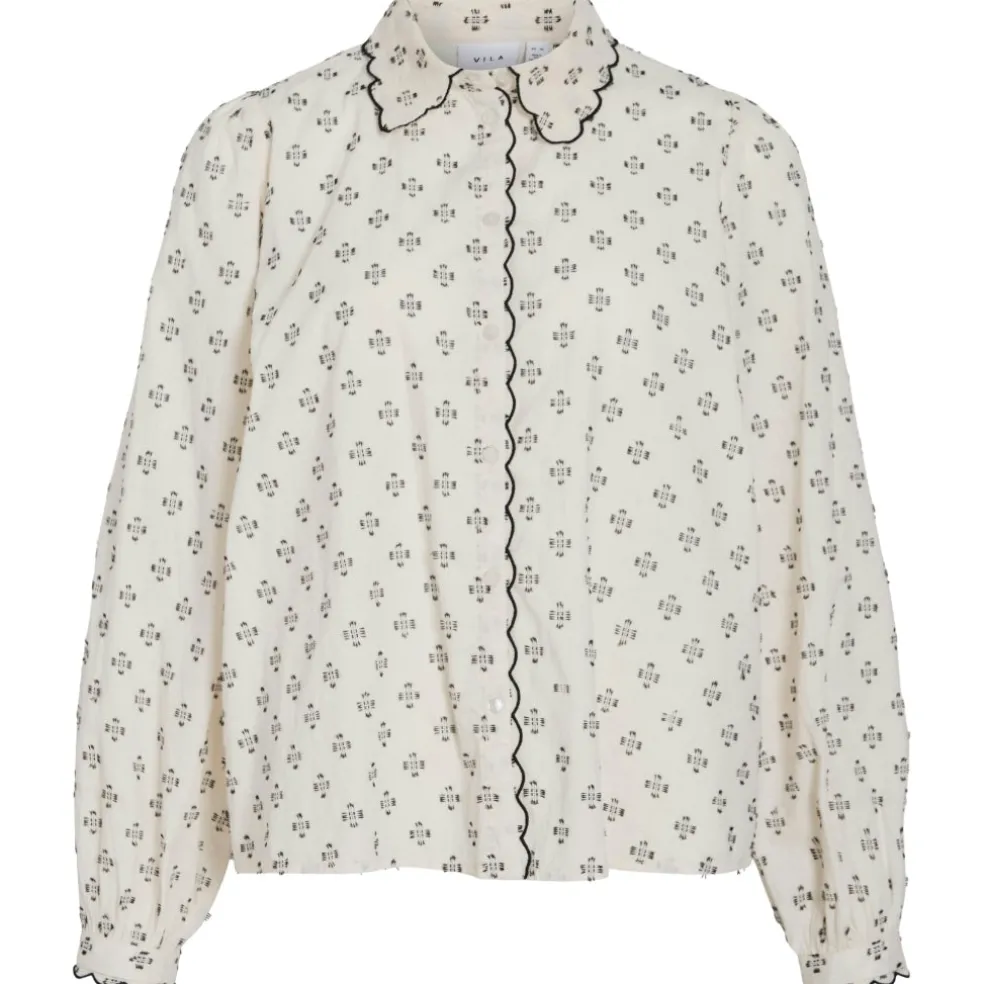 VILA dame skjorte VISTEFFIE - Birch