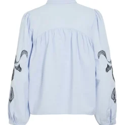 VILA dame skjorte VIVESTA - Kentucky Blue Detail Black beauty