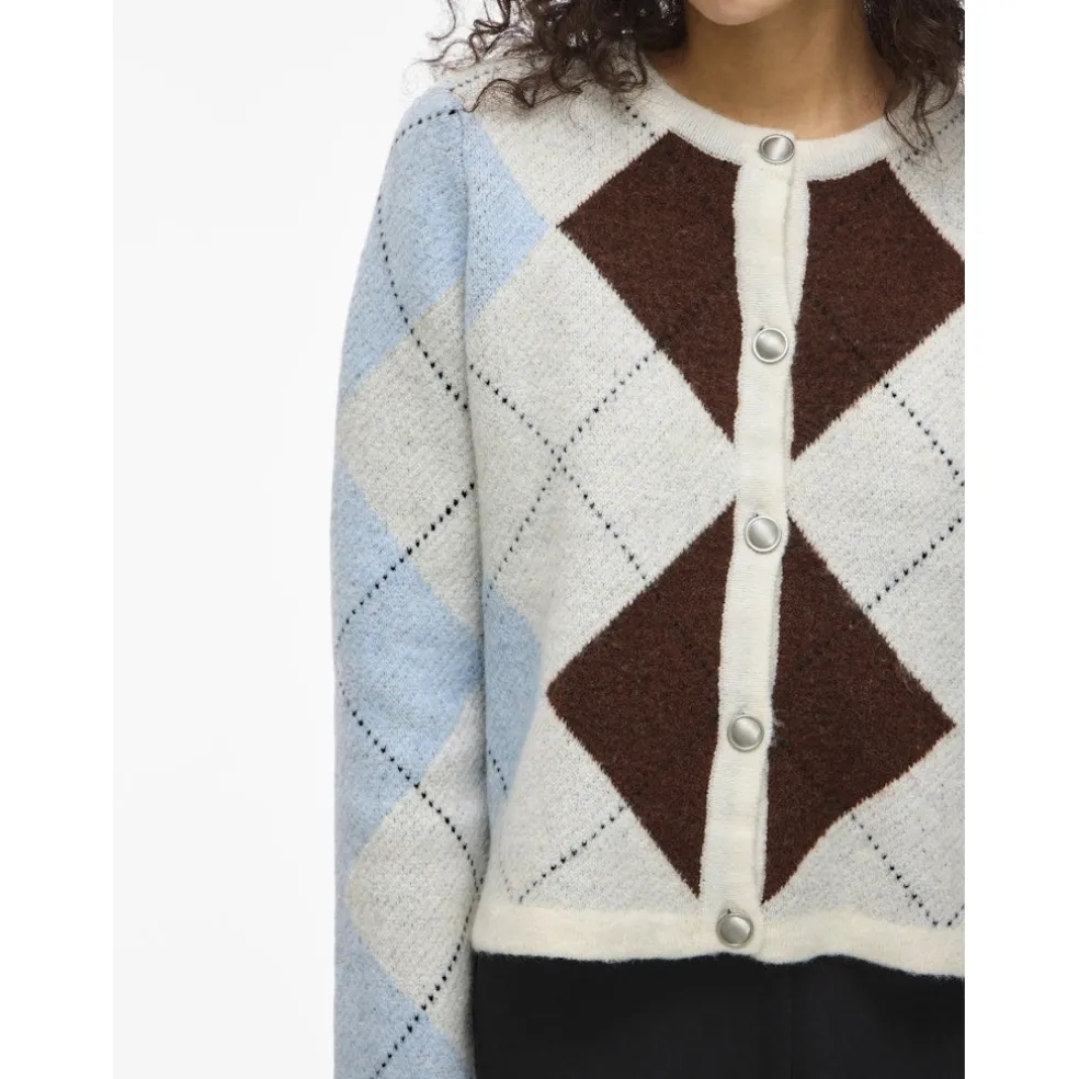 Vila dame strik cardigan VIKAYLA - Birch