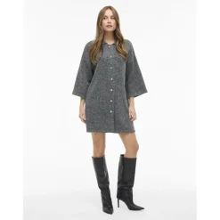 Vila dame strik kjole VILAURI - Medium grey melange