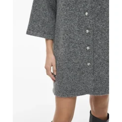 Vila dame strik kjole VILAURI - Medium grey melange