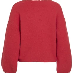 Vila dame strik trøje VISTELLA - Hibiscus