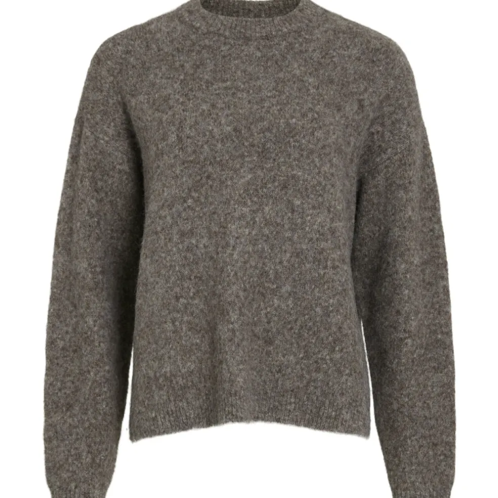 VILA dame strik VIJADA - Taupe Gray MELANGE