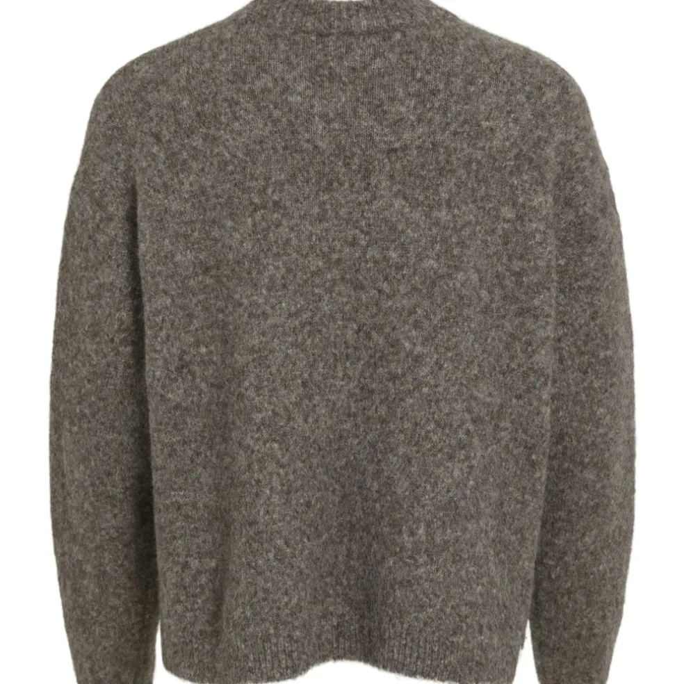 VILA dame strik VIJADA - Taupe Gray MELANGE