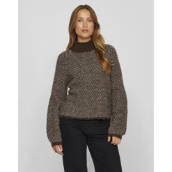 Vila dame strik VILORY - Coffee Bean