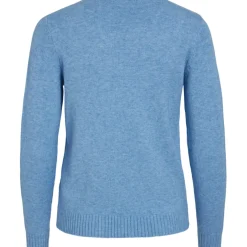 VILA dame strik VIRIL - Blissful Blue LIGHT MELANGE