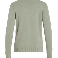 VILA dame strik VIRIL - Oil Green MELANGE