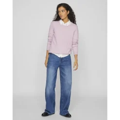 VILA dame strik VIRIL - Winsome Orchid MELANGE