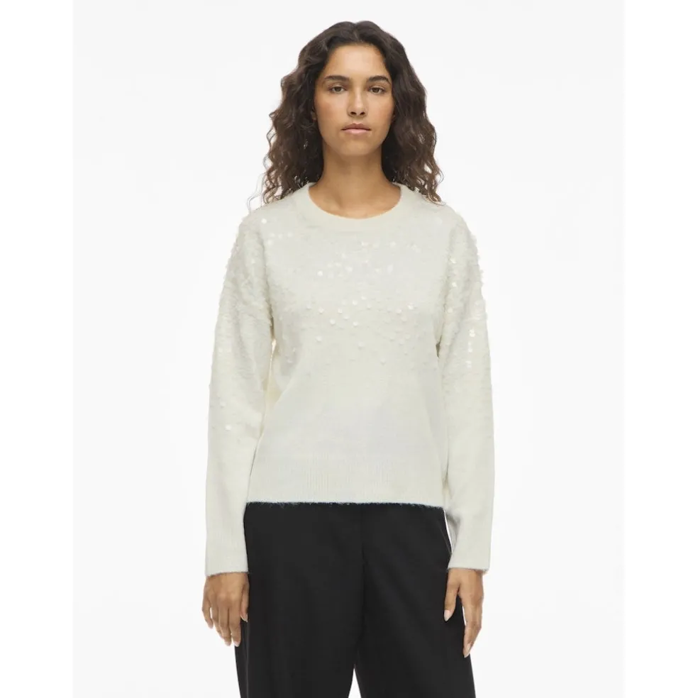 Vila dame strik VISIQUIN - White