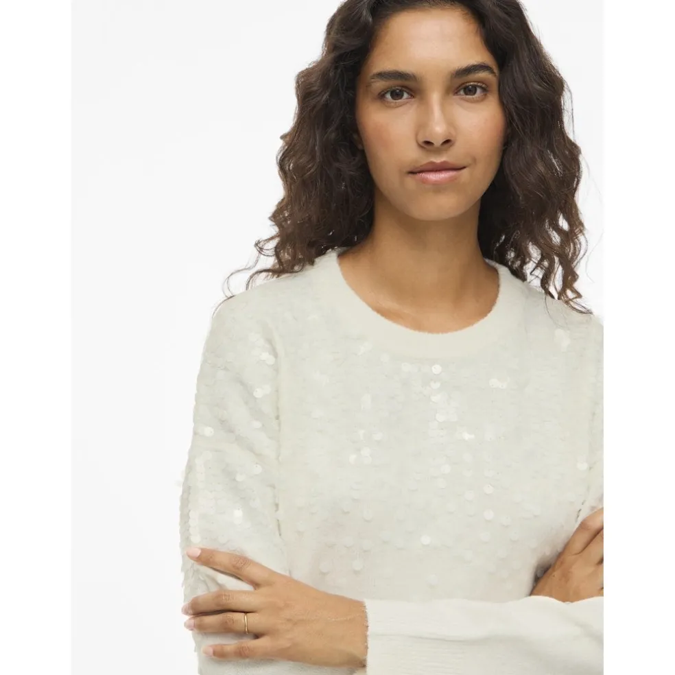 Vila dame strik VISIQUIN - White