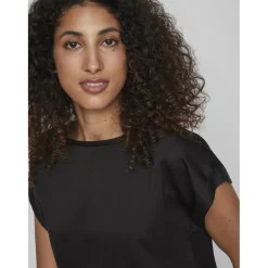 VILA dame top VIELLETTE - Black