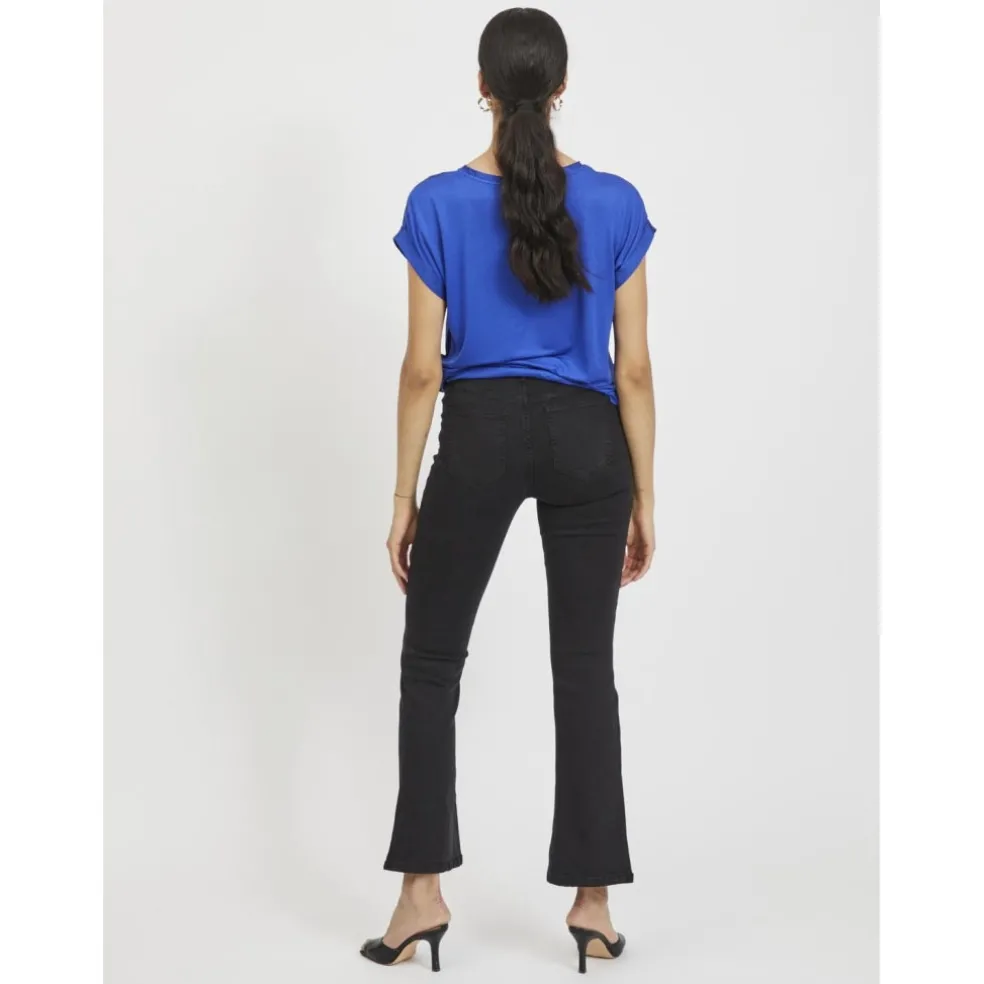 VILA dame top VIELLETTE - Mazarine Blue