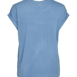 VILA dame top VIELLETTE - Blissful Blue