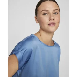 VILA dame top VIELLETTE - Blissful Blue