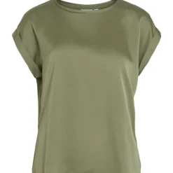 VILA dame top VIELLETTE - Oil Green