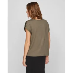 VILA dame top VIELLETTE - Dusty Olive