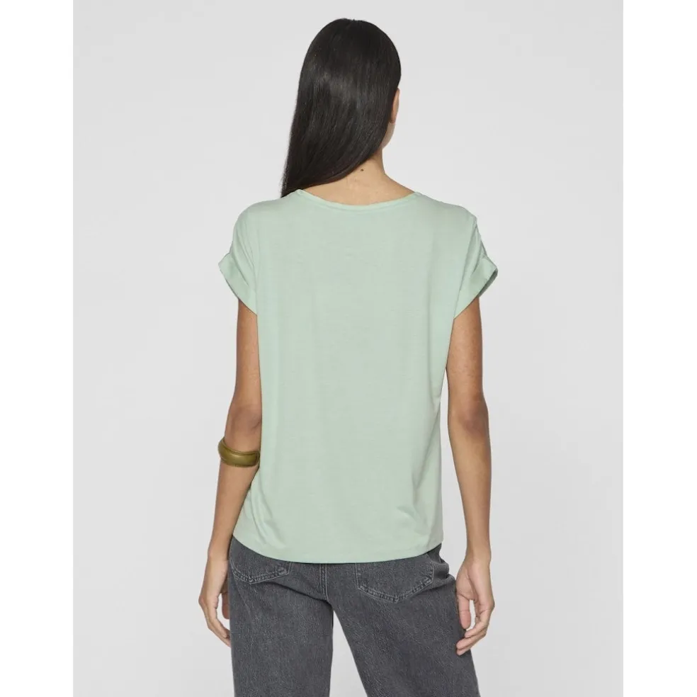 VILA dame top VIELLETTE - Silt Green