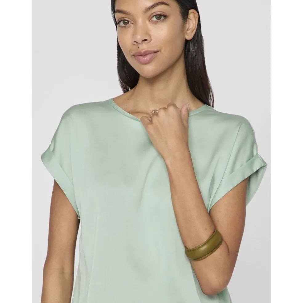 VILA dame top VIELLETTE - Silt Green