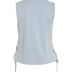 VILA dame top VISTRIPLO - Regatta Stripes BIRCH