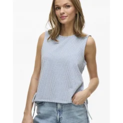 VILA dame top VISTRIPLO - Regatta Stripes BIRCH