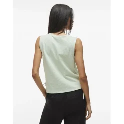 VILA dame top VISTRIPLO - Silt Green Stripes BIRCH