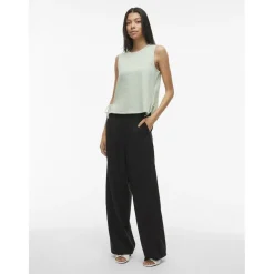 VILA dame top VISTRIPLO - Silt Green Stripes BIRCH