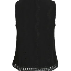 VILA dame top VITORTENA - Black Beauty