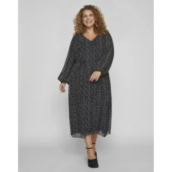 Vila kjole curve dame VIDALIANA - Black