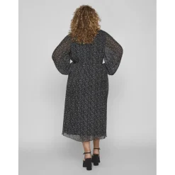 Vila kjole curve dame VIDALIANA - Black
